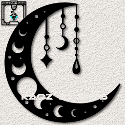 crescent moon wall decor witchy wall art spiritual space decoration gypsy 3d model