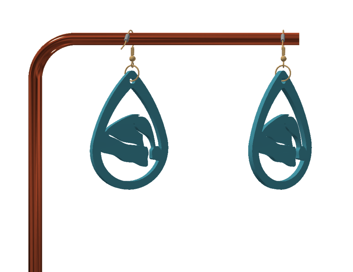 Cute keychain / earrings 3d model