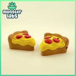 Pizza Slice Fidget Clicker Keychain 3d model