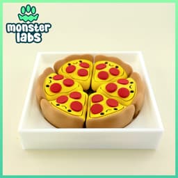 Pizza Slice Fidget Clicker Keychain 3d model