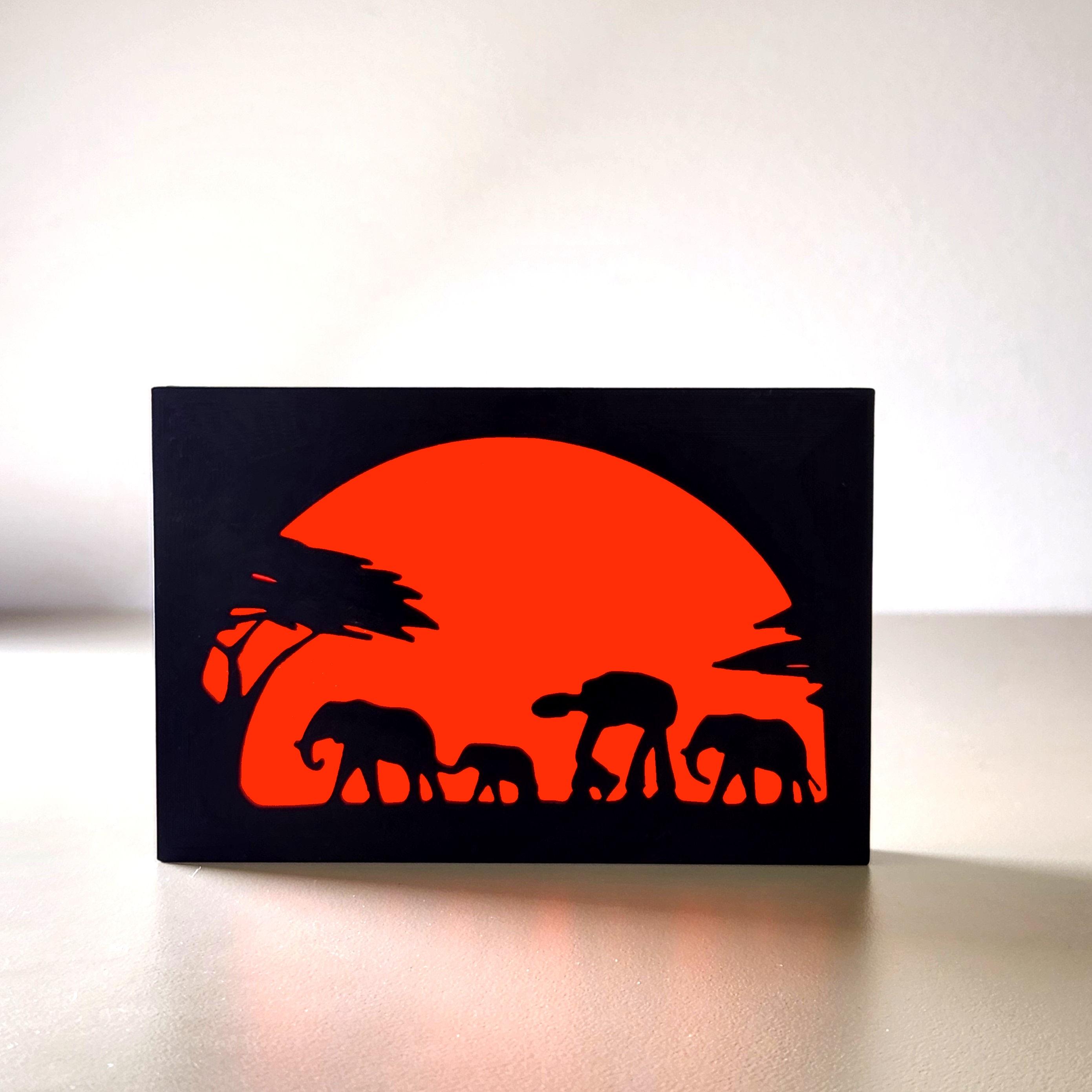 Star Wars AT-AT Silhouette Art 3d model