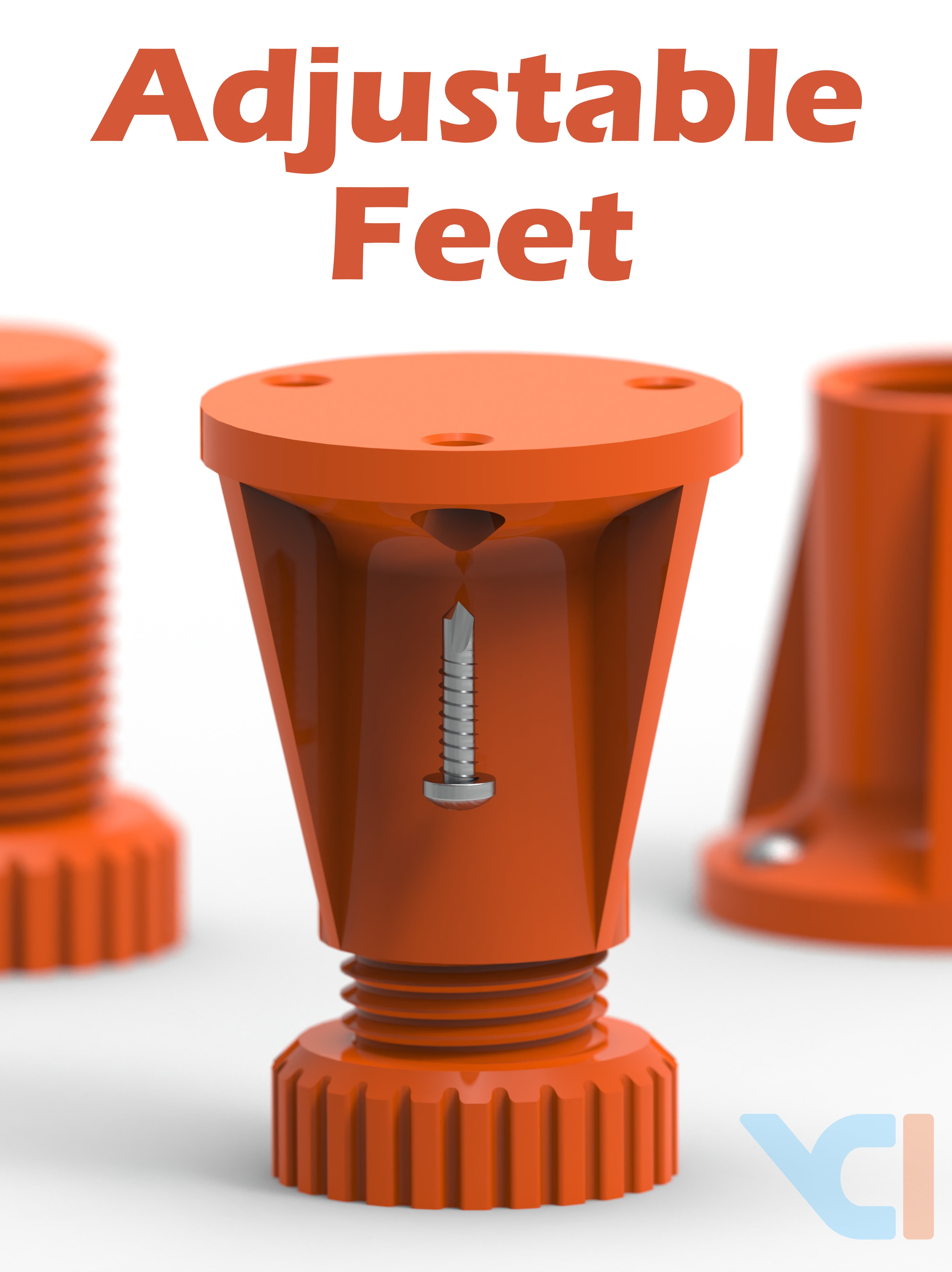 Adjustable Feet - Strong 3d model