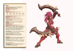Kat - Monster Hunter - Mixed wepons - PRESUPPORTED - Illustrated and Stats - 32mm scale 3d model