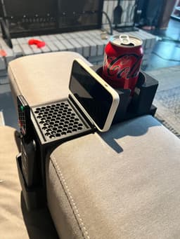 Large Couch Armrest Drink + Remote Holder (230mm) 3d model