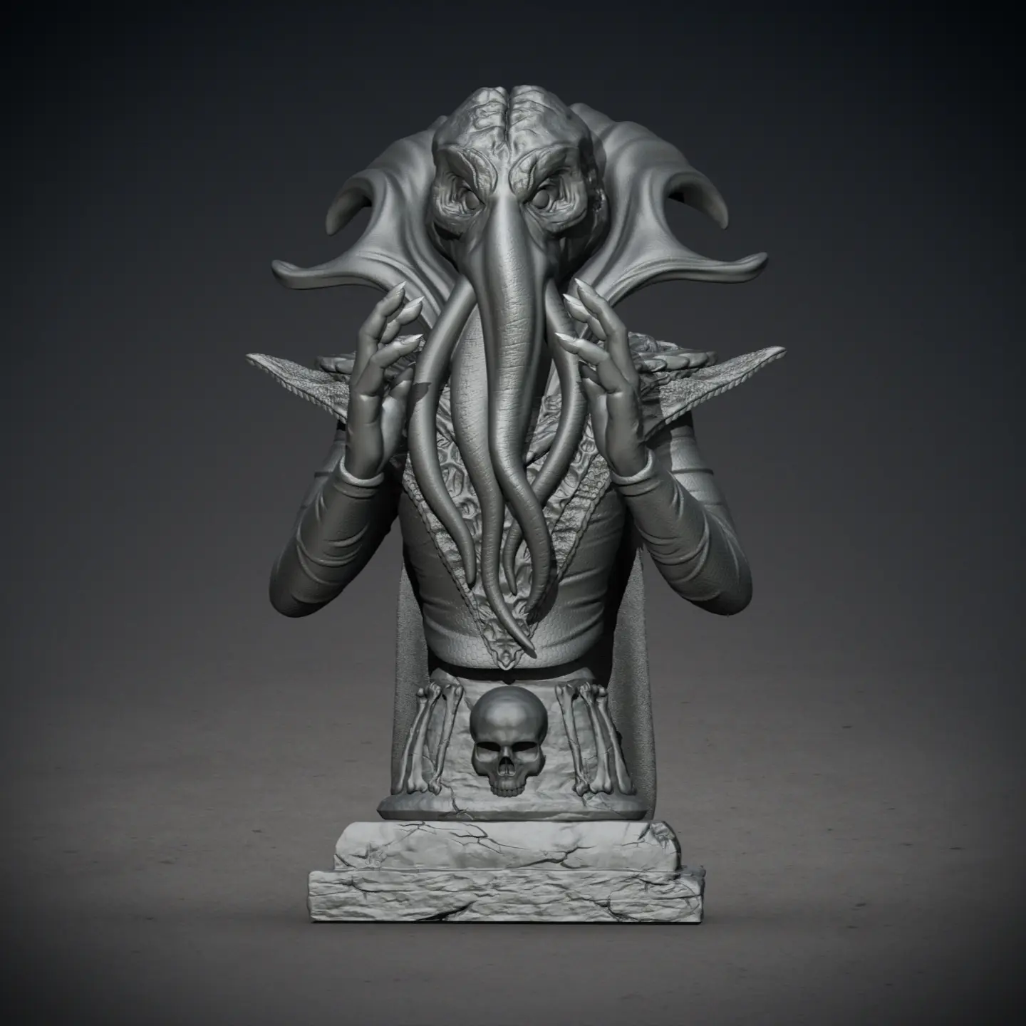 Mind Flayer Bust 3d model