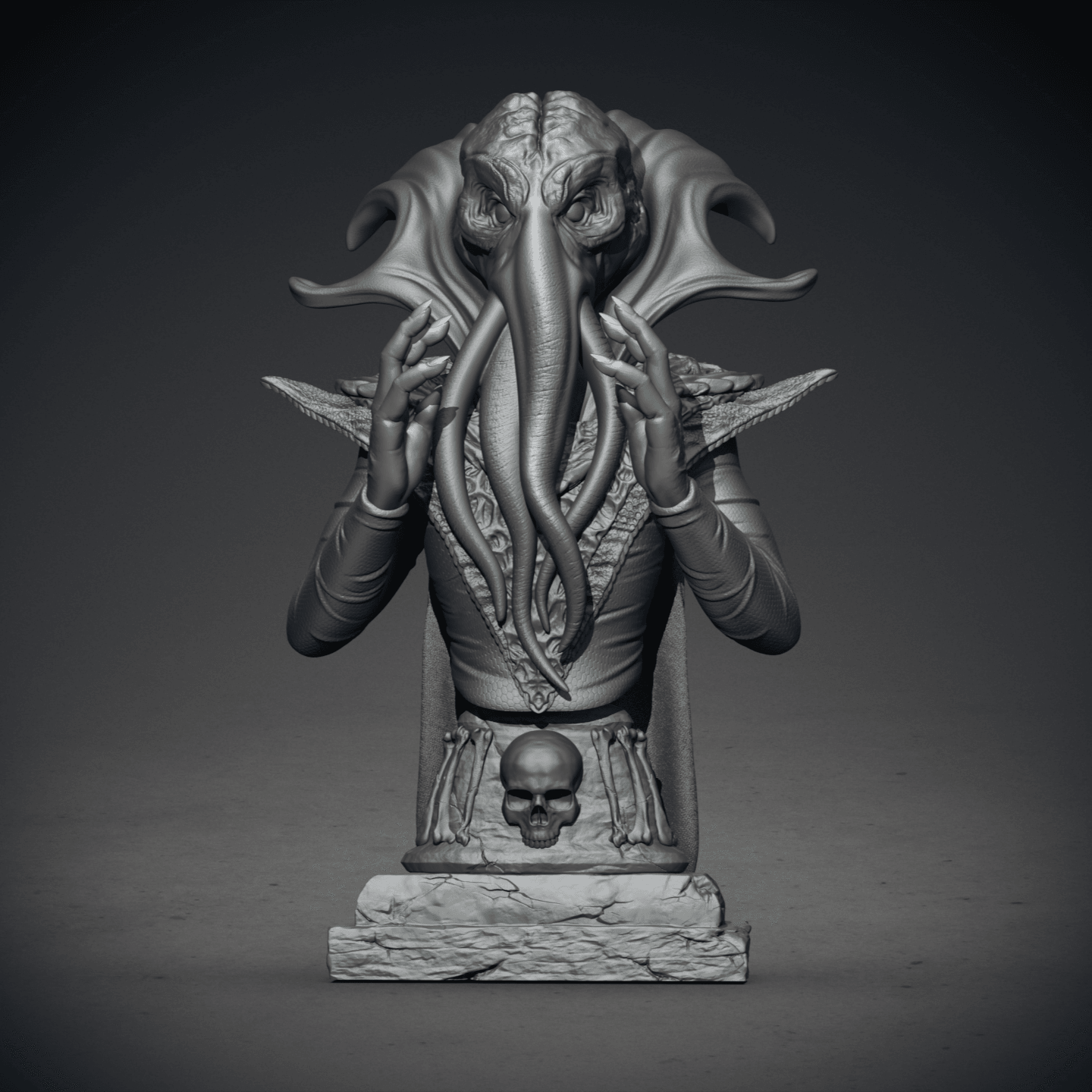 Mind Flayer Bust 3d model