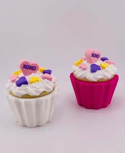 Cupcake Container -Candy Hearts 3d model
