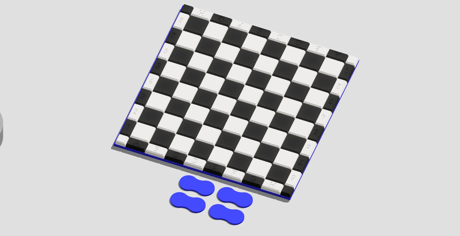 Modular 3D Printed Chess Board – Designed for Small Printers 3d model