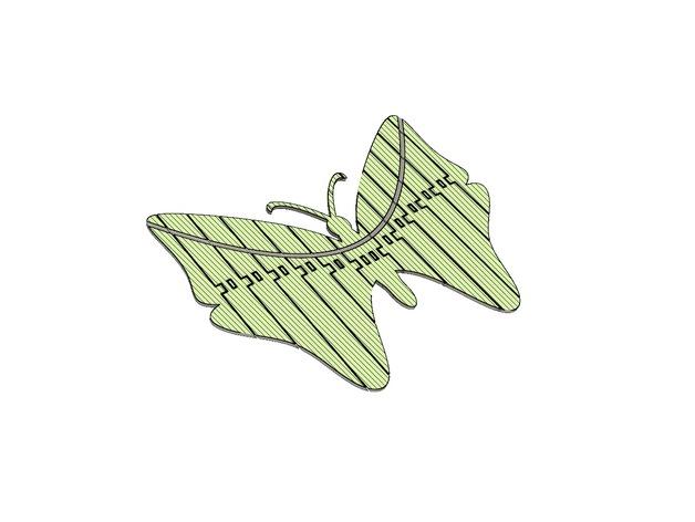 Flexi Articulated Butterfly Style 2 3d model