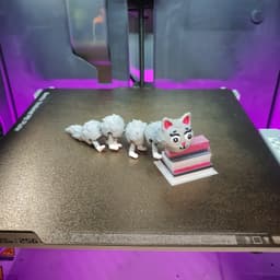 Flexi Cat-erpillar a Cat Caterpillar Print in Place 3d model
