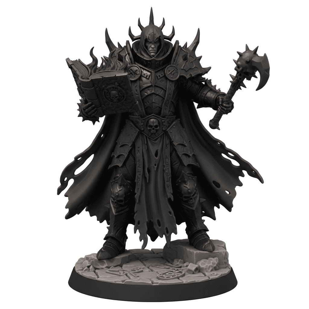 Dark Cleric Forbidden Tome Detailed STL Download 3d model