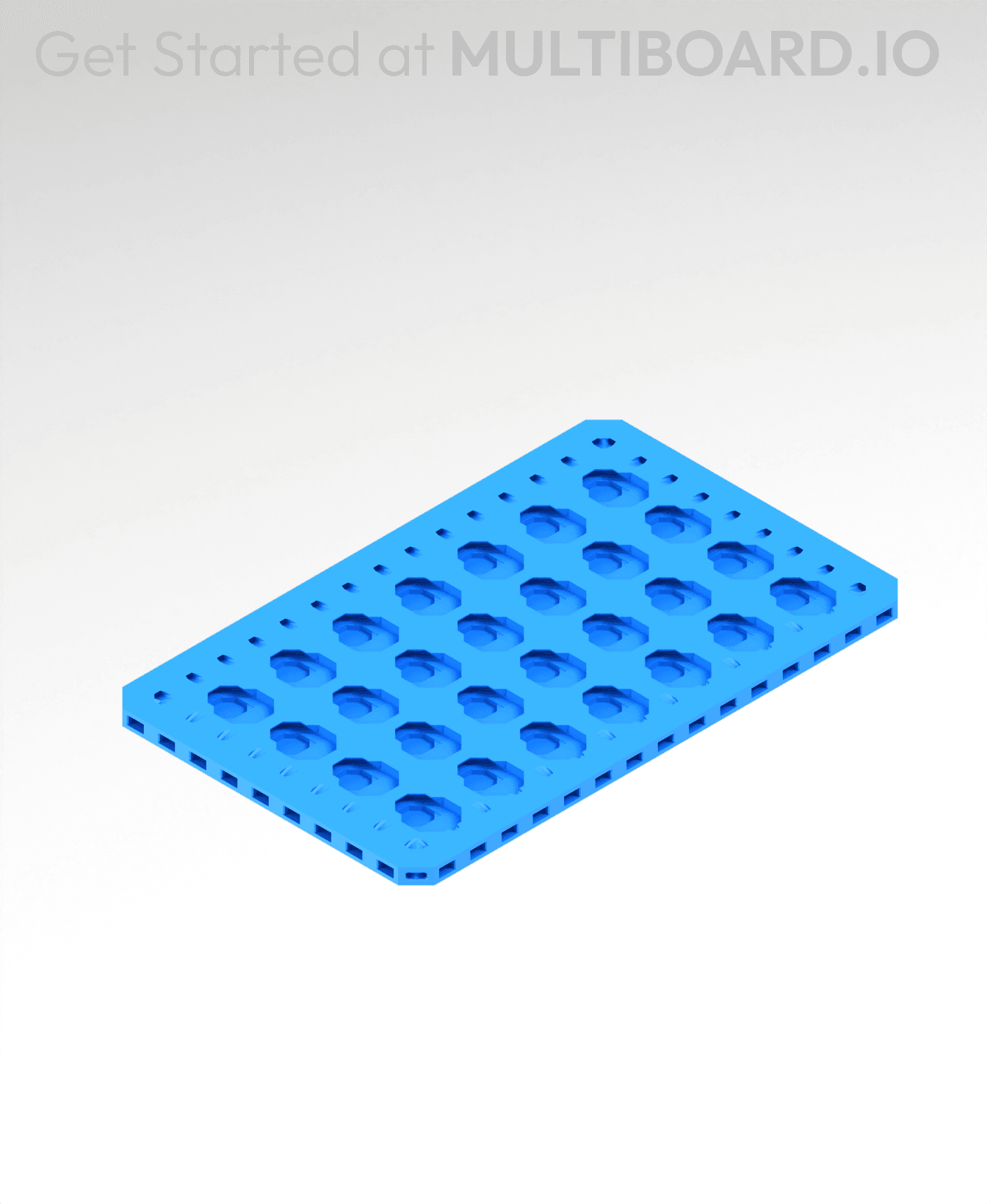 8x5 MU - Point Hole MU - MultiBoard Plate 3d model