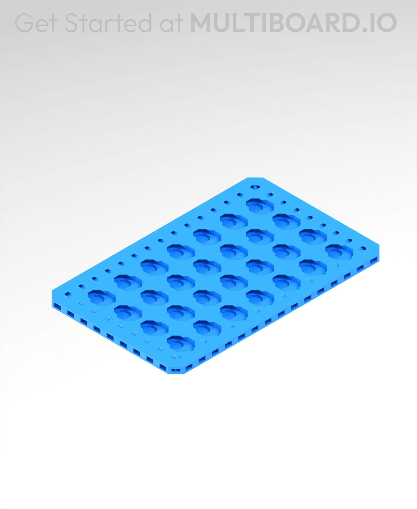 8x5 MU - Point Hole MU - MultiBoard Plate 3d model