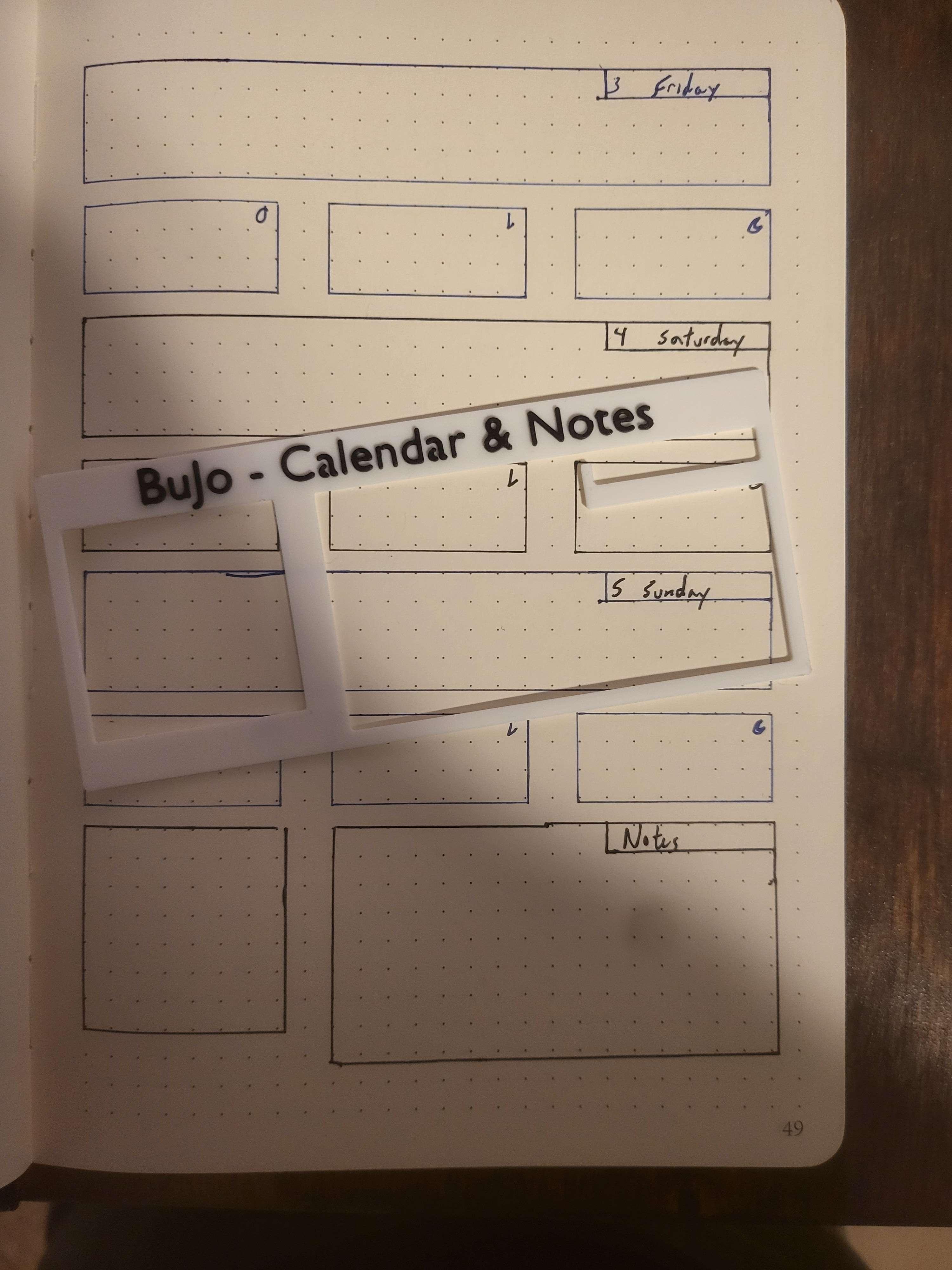 BuJo Bullet Journal Calendar and Notes 3d model
