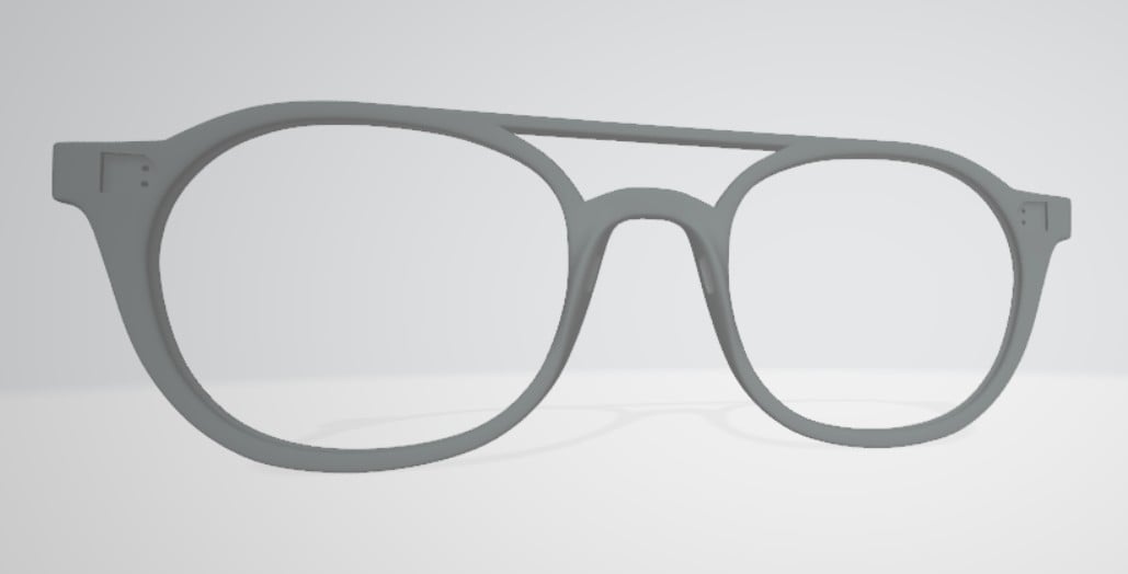 Diseño de gafas en 3D para fabricación rápida 3d model