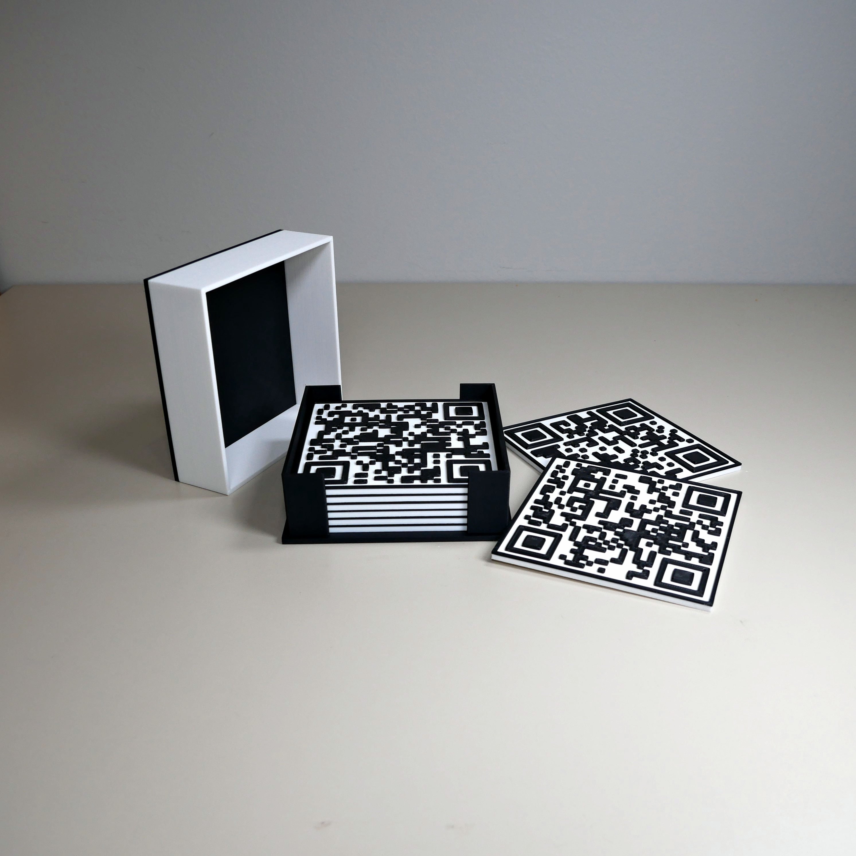 QR Code Coaster Set: Architecture Love it or Hate it! 3d model