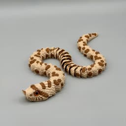 Articulated Hognose Snake | Pre-Painted + Optional 8mm Glass Eye Version 3d model