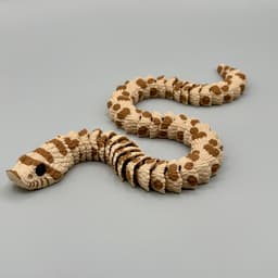 Articulated Hognose Snake | Pre-Painted + Optional 8mm Glass Eye Version 3d model