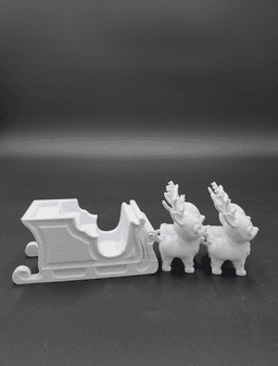 Happy Lil Reindeer & Sleigh - Articulated Snap-Flex Fidget (Loose Joints) 3d model