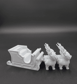 Happy Lil Reindeer & Sleigh - Articulated Snap-Flex Fidget (Loose Joints) 3d model
