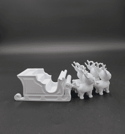 Happy Lil Reindeer & Sleigh - Articulated Snap-Flex Fidget (Loose Joints) 3d model