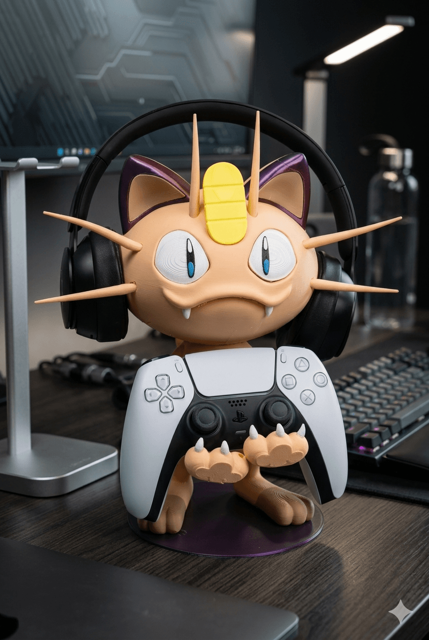 Meowth Controller Stand 3d model