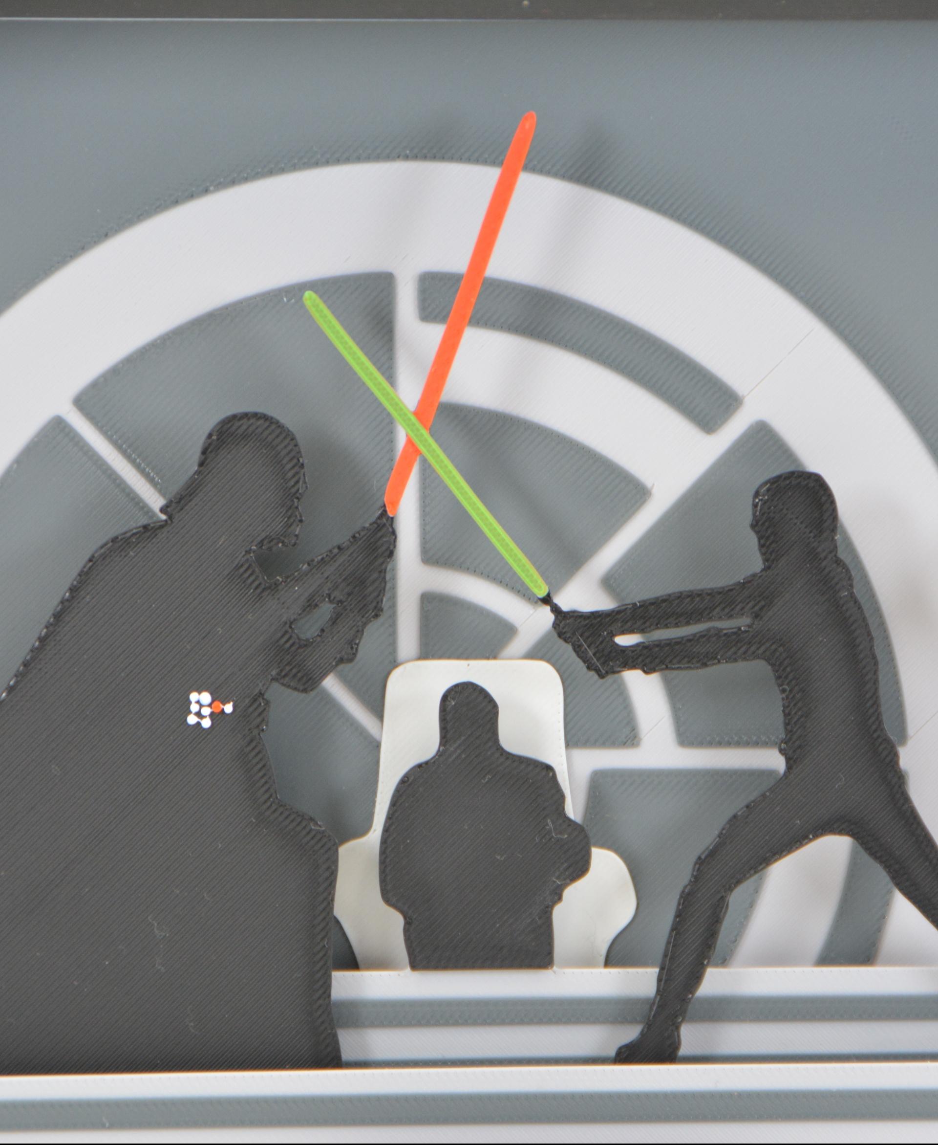 Star Wars Duel on Death Star II Shadow Box 3d model