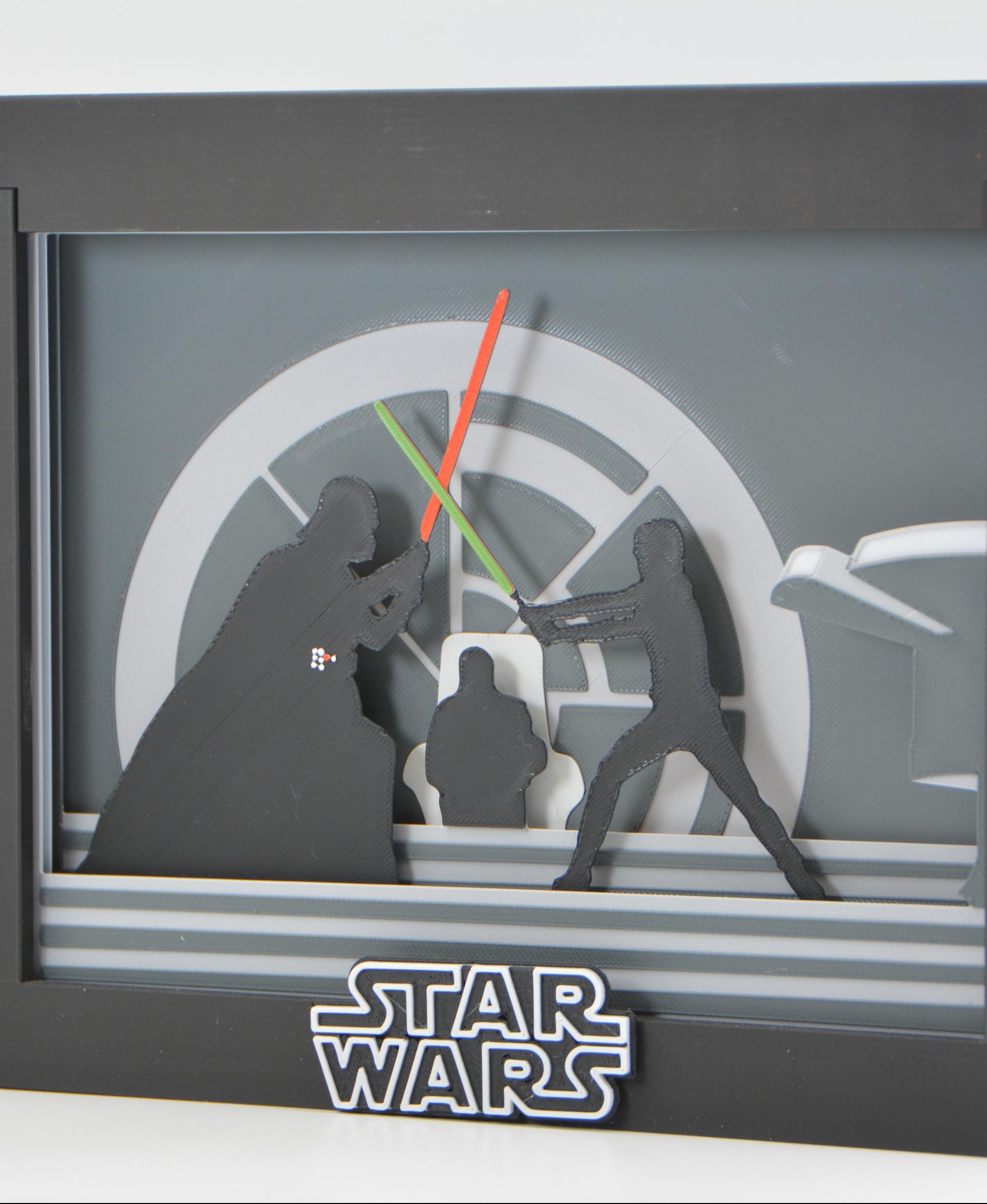 Star Wars Duel on Death Star II Shadow Box 3d model
