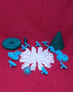 Christmas tree snow flake gear puzzle 3d model