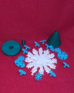 Christmas tree snow flake gear puzzle 3d model