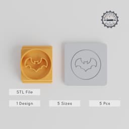Halloween Stamp Tile Set, 5 Sizes, Perfect for Clay, Cookies & Fondant PRODUCT_4072 3d model
