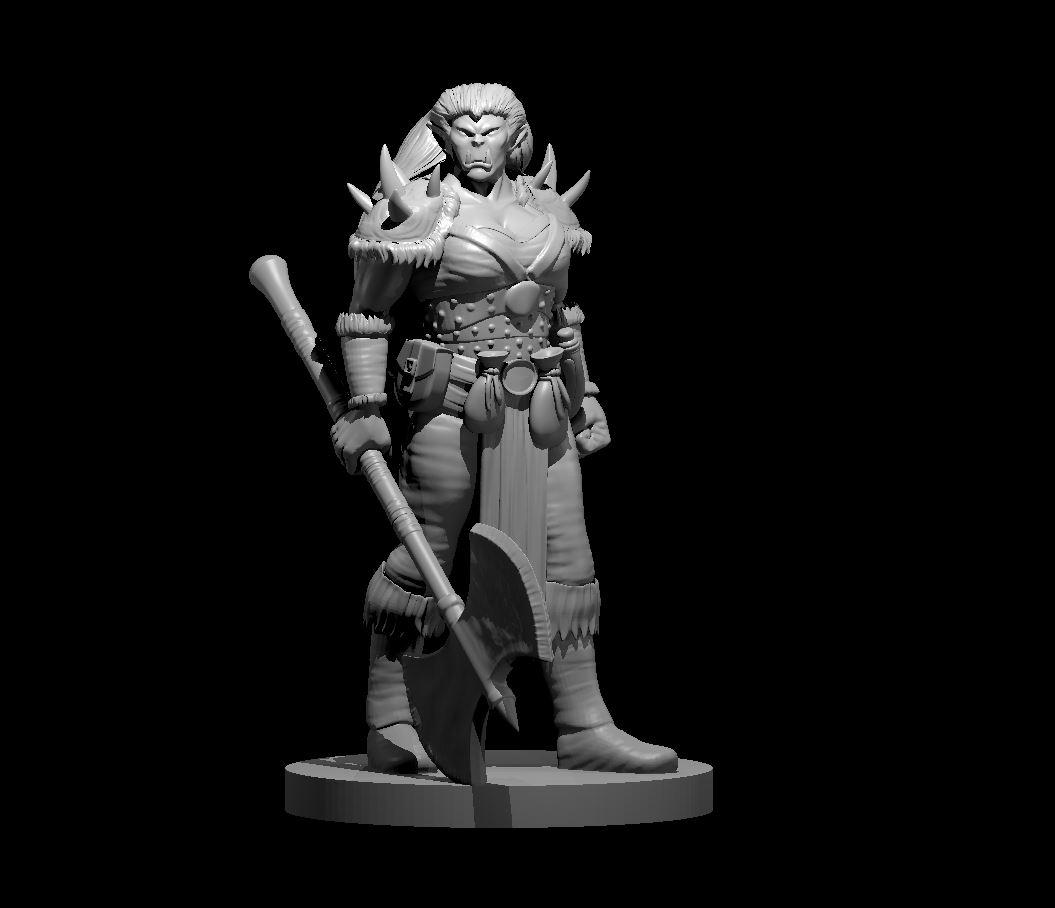 Female Orc Warrior - Female Orc Warrior - 3d model render - D&D - 3d model