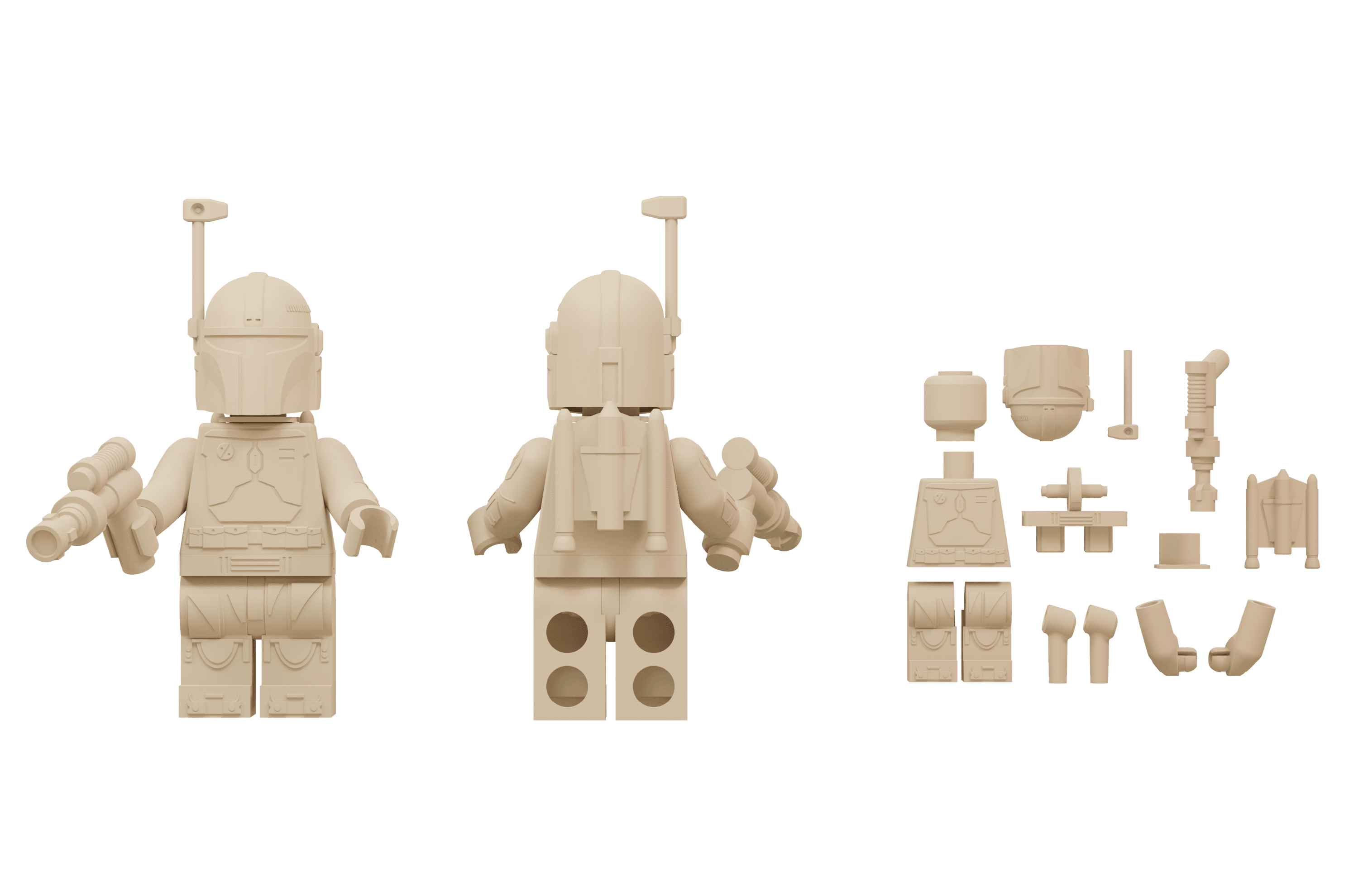 Boba Fett Lego Figure 3d model