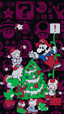 Christmas with Mario and Friends - Hueforge Fan Art 3d model