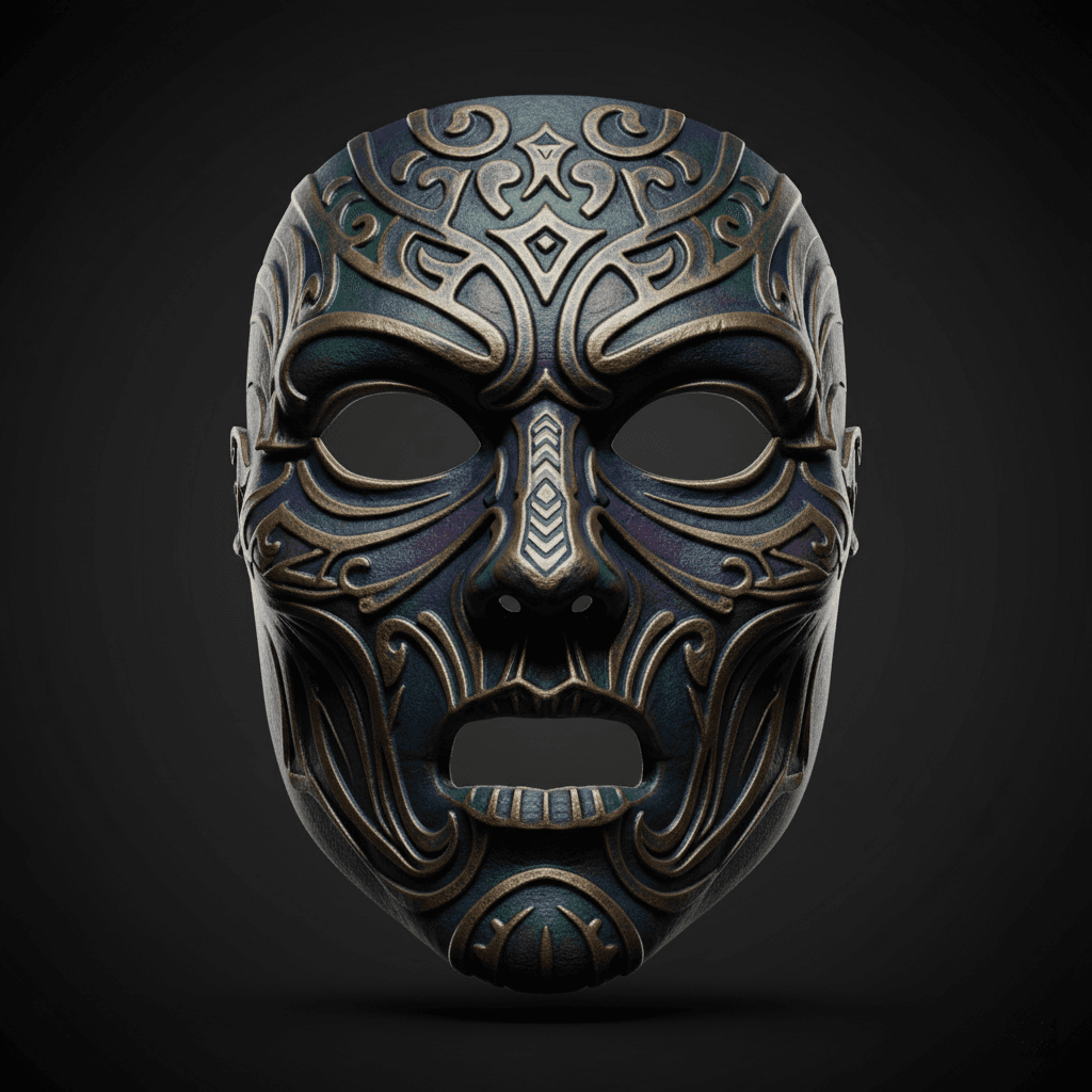 Corrupted Spirit Wearable Horror Mask Detailed STL 3d model