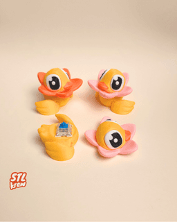 Cute duck fidget clicker - no support, print in place 3d model