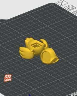 Cute duck fidget clicker - no support, print in place 3d model