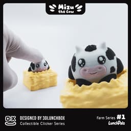 Mizu the Cow Clicker - LunchPals Collection Farm Series Figure 3d model