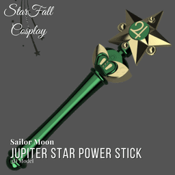 Sailor Jupiter Transformation Wand - Sailor Jupiter Star Stick 3d model