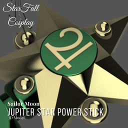 Sailor Jupiter Transformation Wand - Sailor Jupiter Star Stick 3d model