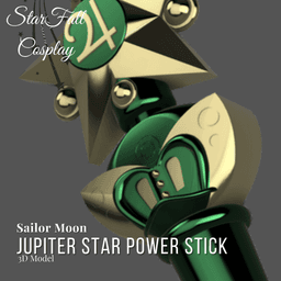 Sailor Jupiter Transformation Wand - Sailor Jupiter Star Stick 3d model