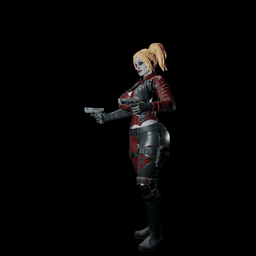 Stylized Comic Villain Woman Leather Outfit 3D Character 3d model