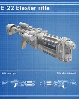 E-22 Blaster Pistol - Star Wars 3d model