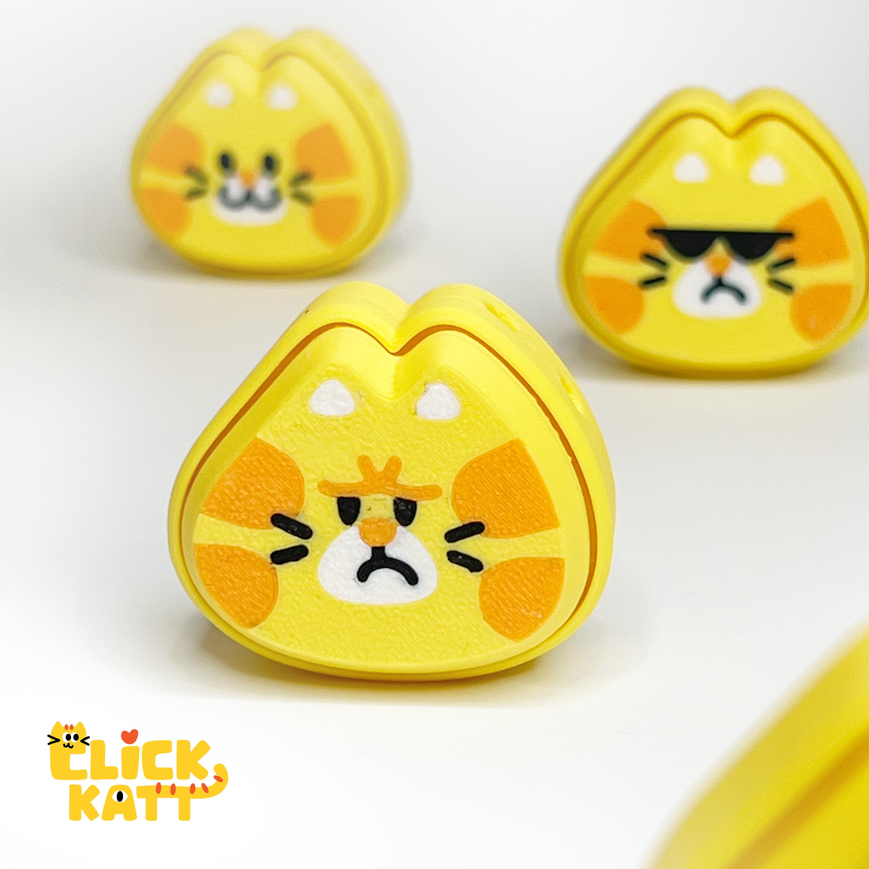 Cat - Clicker Fidget Toy Keychain 3d model