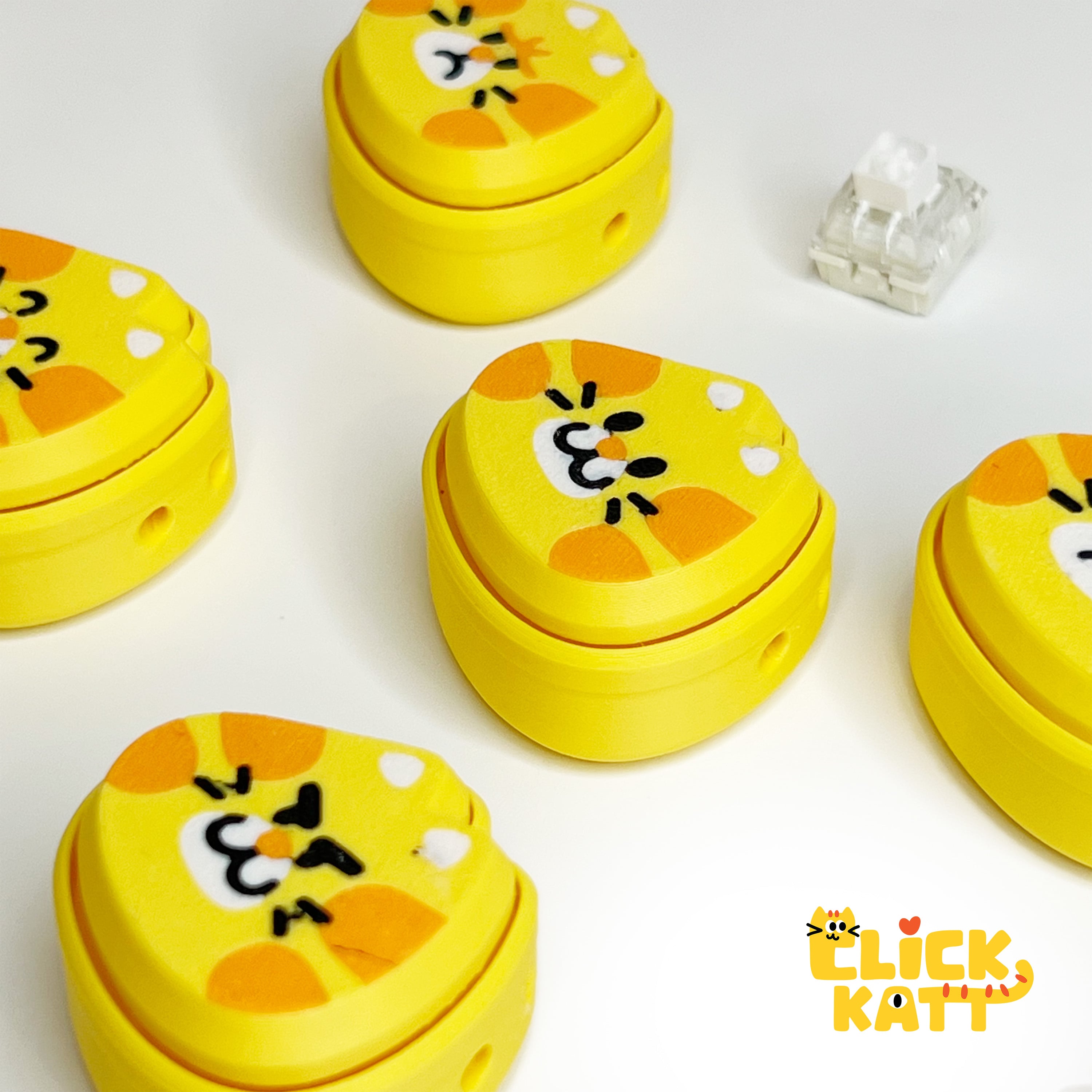 Cat - Clicker Fidget Toy Keychain 3d model
