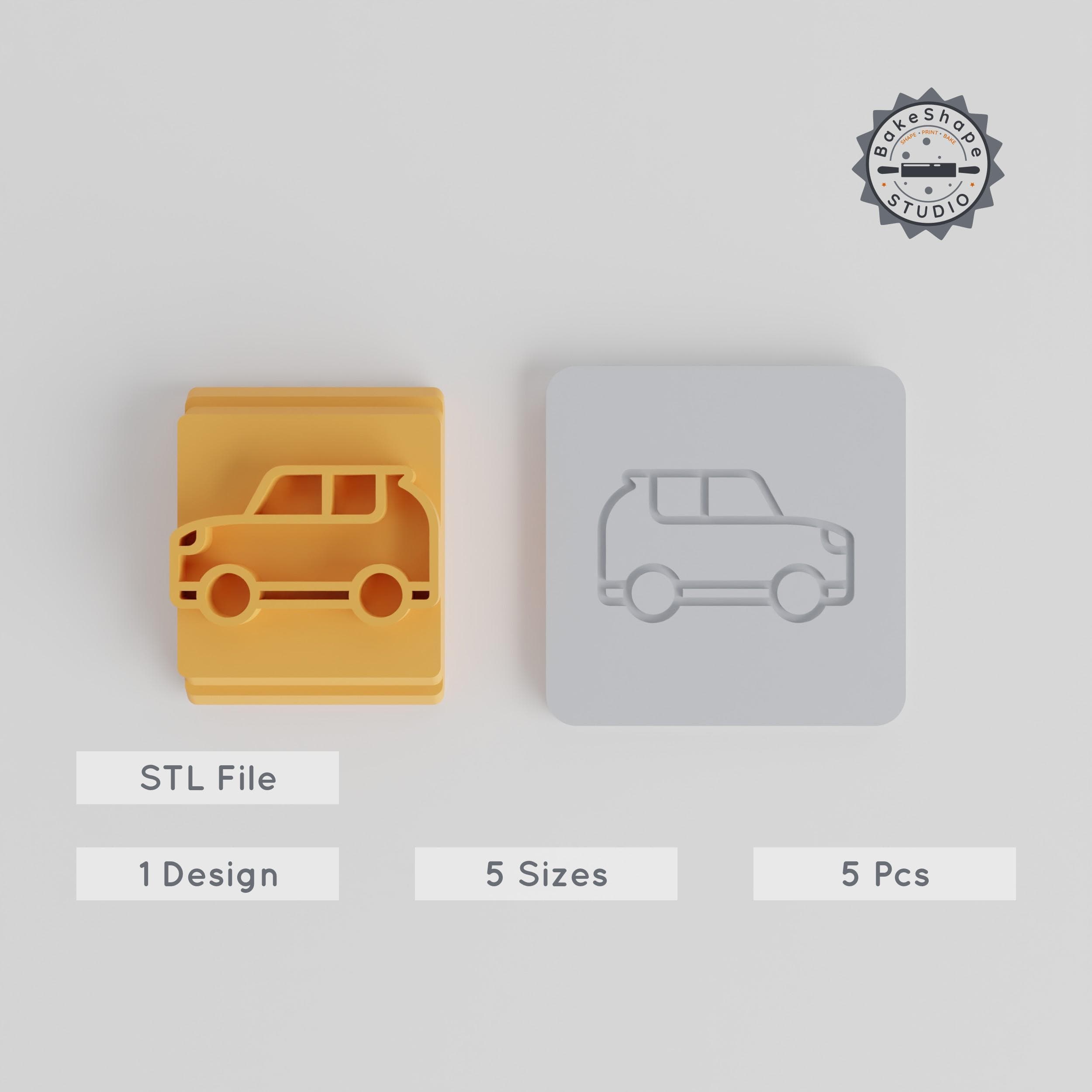SUV Car Stamp Tile Set, 5 Sizes 20-40mm, Ideal for Clay, Cookie & Fondant Printing PRODUCT_3378 3d model