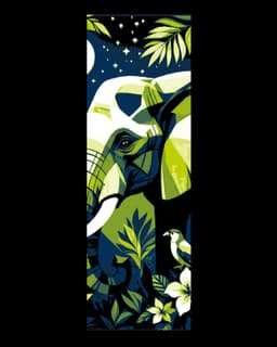 Neo Geometric designs of wild animals - set of bookmarks 3d model