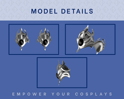Shadowheart Pauldron Armour STL Files - Baldur's Gate 3 Cosplay Accessory 3d model