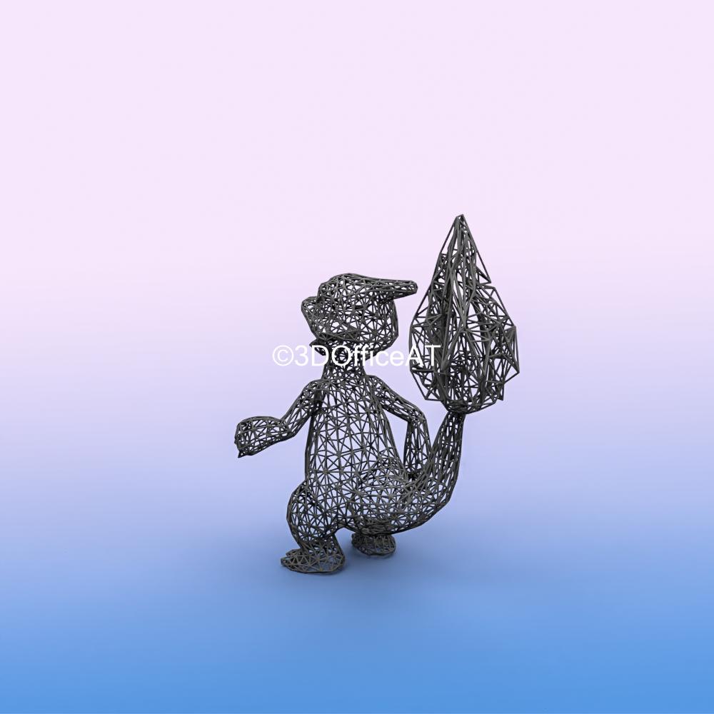 #005 Charmeleon Pokemon Wiremon Figure 3d model