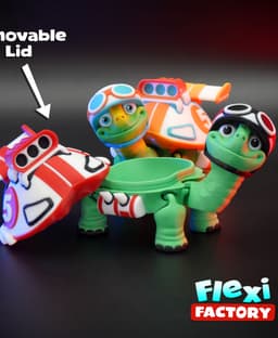 Flexi Factory Racing Tortoise Box with 3MF Included 3d model